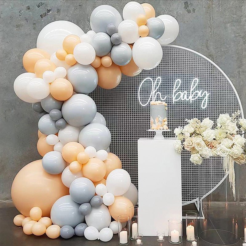 100 Pc Matte Gray Latex, Air or Water Balloons 5" - YauSpark