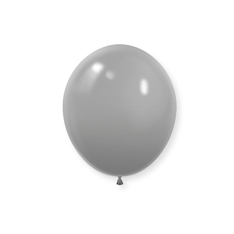 100 Pc Matte Gray Latex Helium, Air or Water Balloons 10" - YauSpark