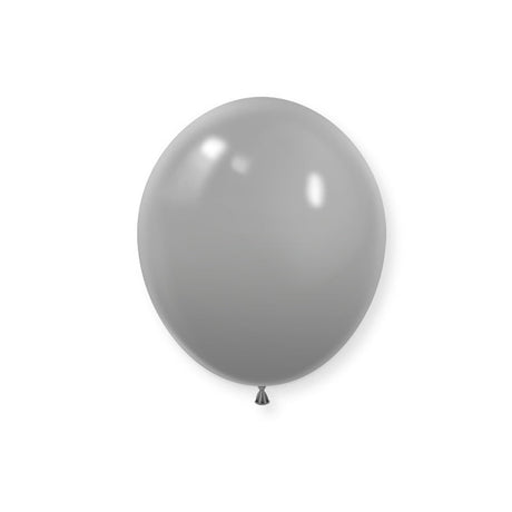 100 Pc Matte Gray Latex Helium, Air or Water Balloons 10" - YauSpark