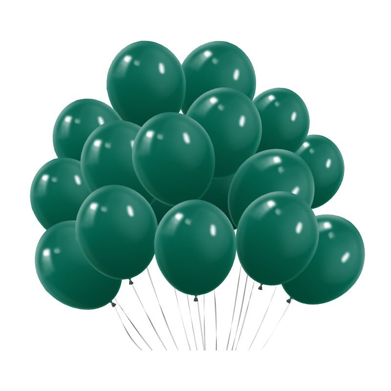 100 Pc Matte Hunter Green Latex, Air or Water Balloons 5" - YauSpark