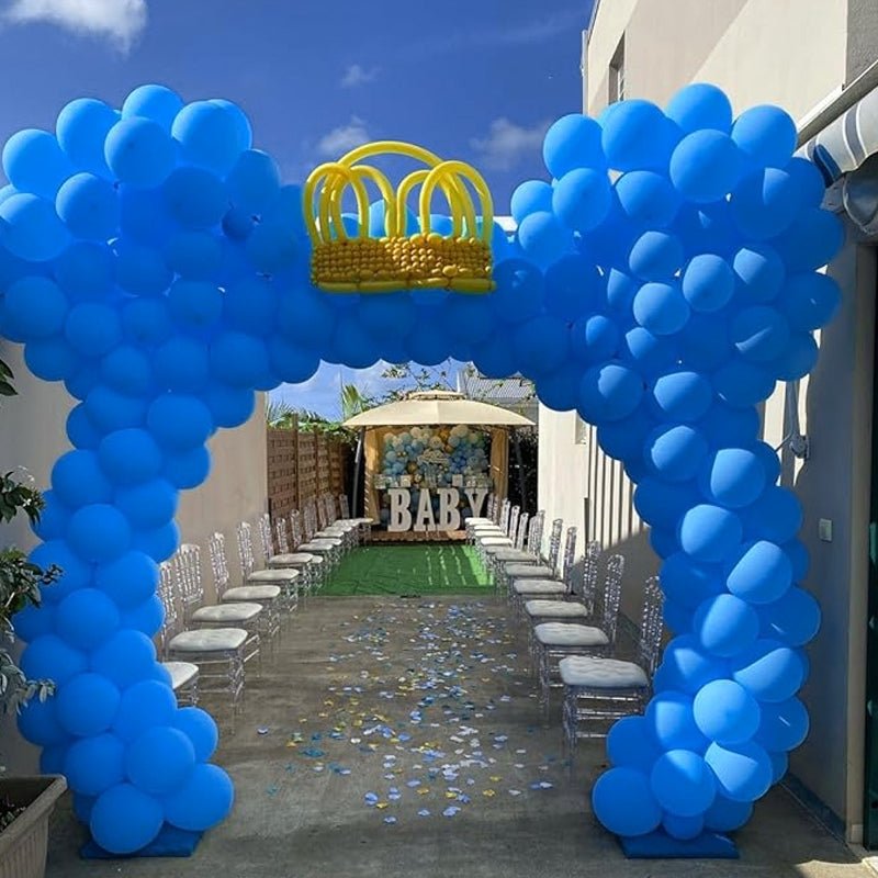 100 Pc Matte Mid Blue Latex Helium, Air or Water Balloons 10" - YauSpark