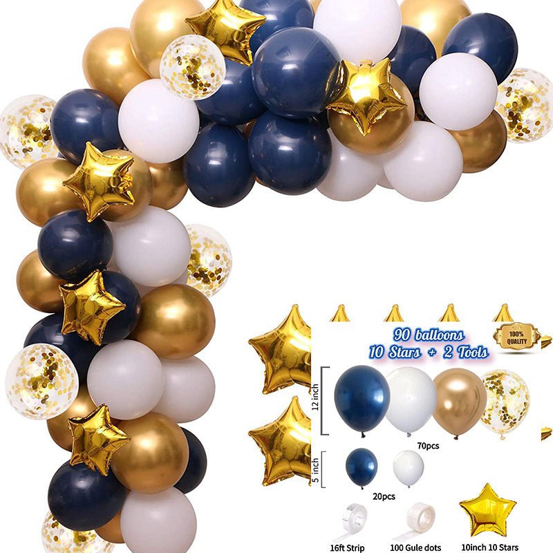 100 Pc Matte Navy Blue Latex, Air or Water Balloons 5" - YauSpark