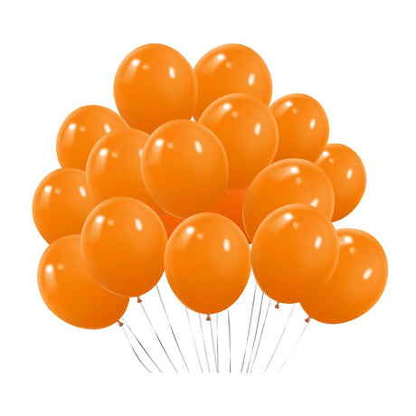 100 Pc Matte Orange Latex, Air or Water Balloons 5" - YauSpark