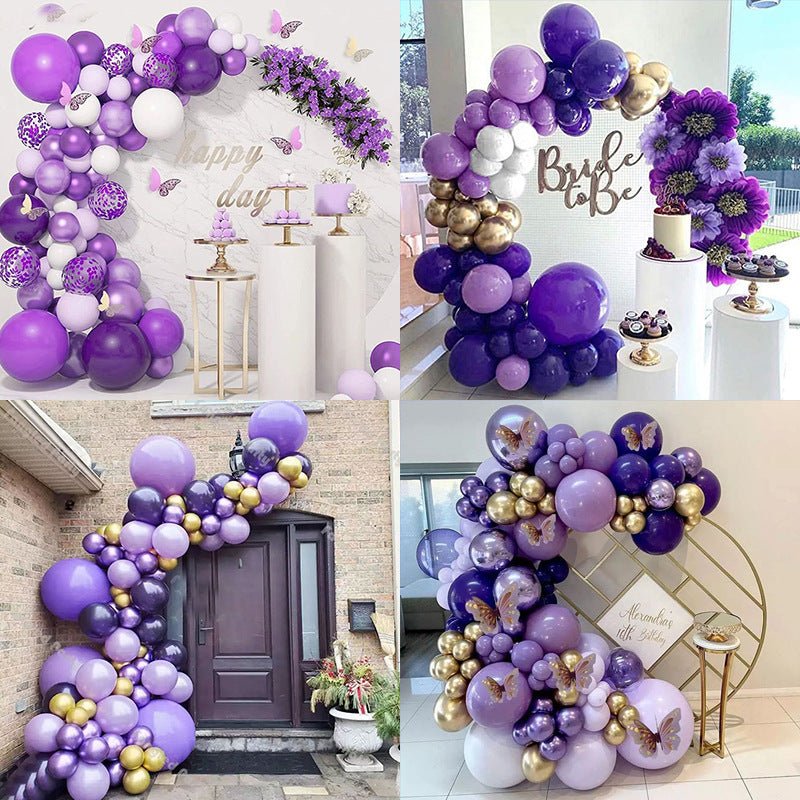 100 Pc Matte Purple Latex, Air or Water Balloons 5" - YauSpark