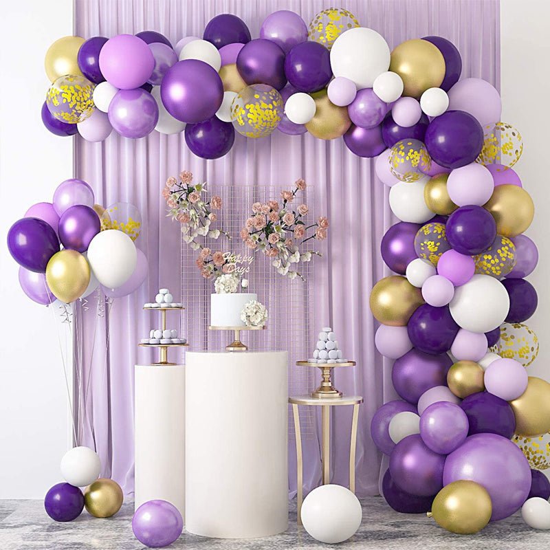 100 Pc Matte Purple Latex, Air or Water Balloons 5" - YauSpark