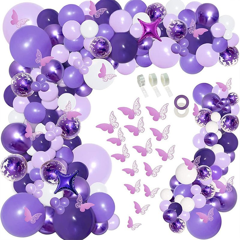 100 Pc Matte Purple Latex, Air or Water Balloons 5" - YauSpark
