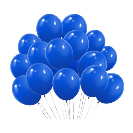 100 Pc Matte Royal Blue Latex, Air or Water Balloons 5" - YauSpark