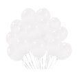 100 Pc Matte White Latex, Air or Water Balloons 5" - YauSpark