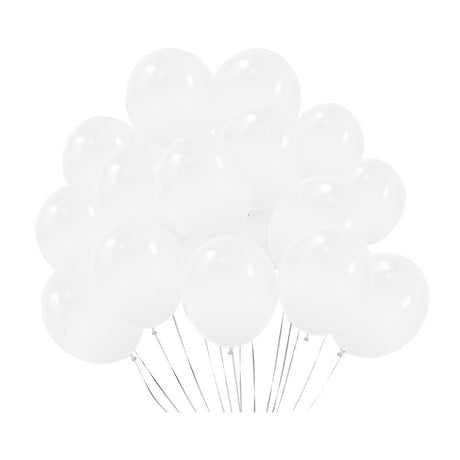 100 Pc Matte White Latex, Air or Water Balloons 5" - YauSpark
