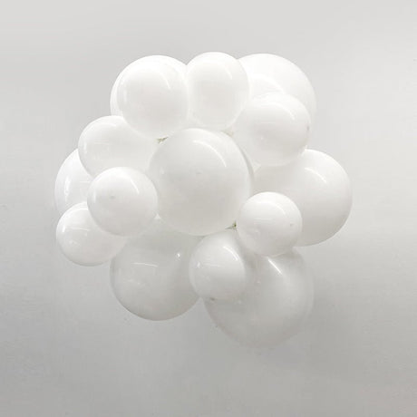 100 Pc Matte White Latex, Air or Water Balloons 5" - YauSpark