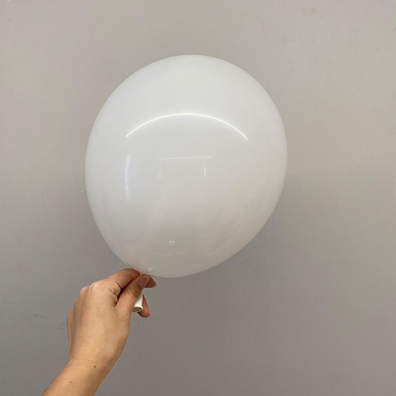 100 Pc Matte White Latex, Air or Water Balloons 5" - YauSpark