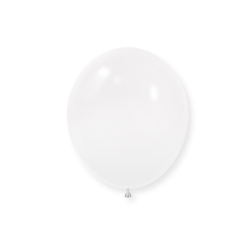 100 Pc Matte White Latex Helium, Air or Water Balloons 10" - YauSpark