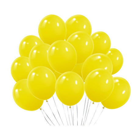 100 Pc Matte Yellow Latex, Air or Water Balloons 5" - YauSpark