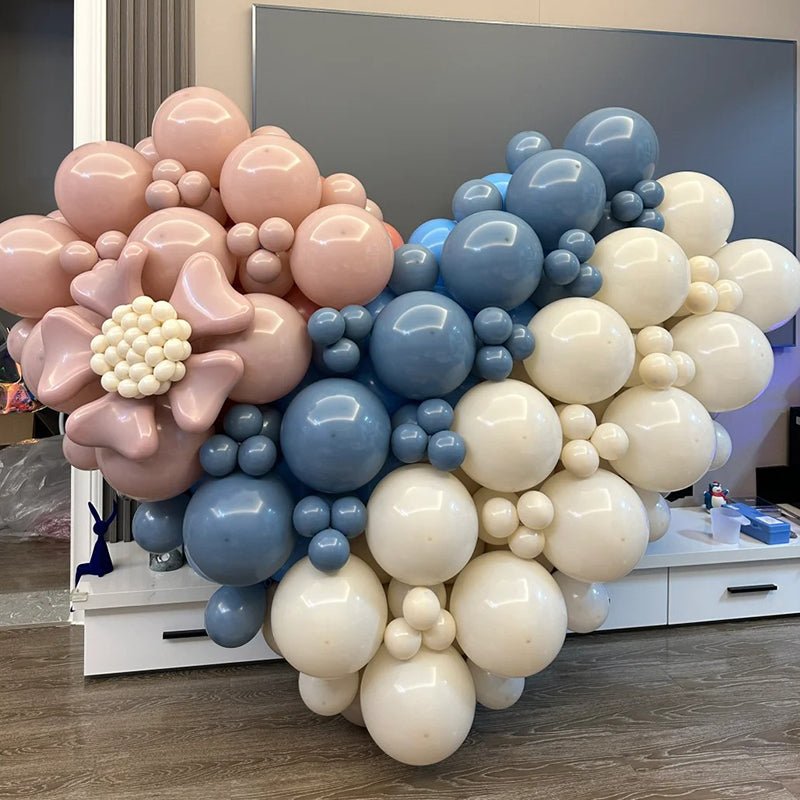 100 Pc Pastel Dusk Blue Latex, Air or Water Balloons 5" - YauSpark