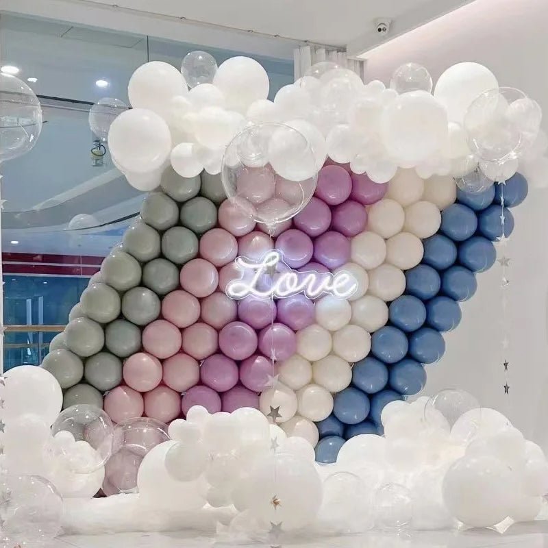 100 Pc Pastel Dusk Rose Latex, Air or Water Balloons 5" - YauSpark