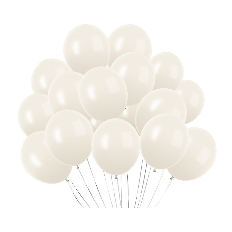 100 Pc Pastel Dusk White Latex, Air or Water Balloons 5" - YauSpark