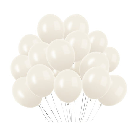 100 Pc Pastel Dusk White Latex, Air or Water Balloons 5" - YauSpark