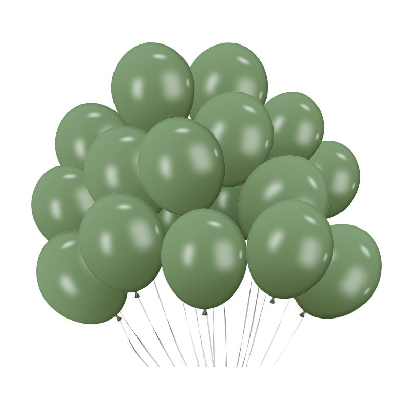 100 Pc Retro Avocado Green Latex, Air or Water Balloons 5" - YauSpark