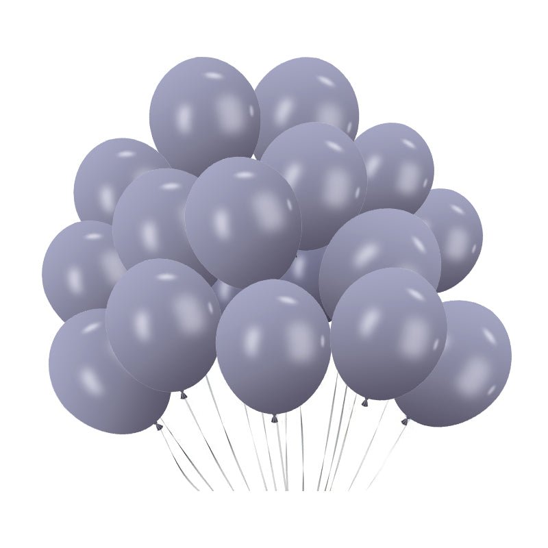 100 Pc Retro Blue Gray Latex, Air or Water Balloons 5" - YauSpark
