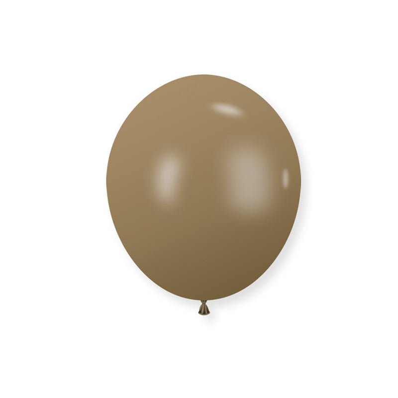 100 Pc Retro Light Coffee Latex Helium, Air or Water Balloons 10" - YauSpark