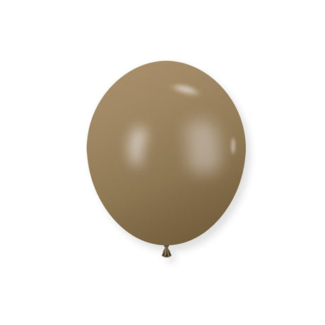 100 Pc Retro Light Coffee Latex Helium, Air or Water Balloons 10" - YauSpark