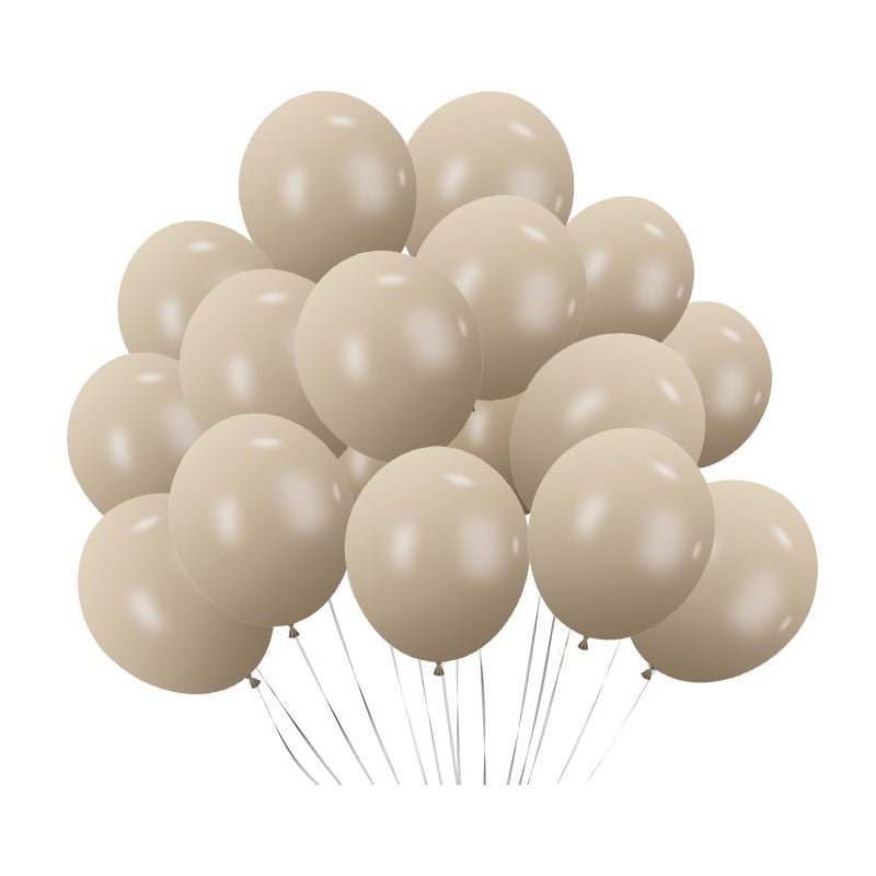 100 Pc Retro White Sand Latex, Air or Water Balloons 5" - YauSpark