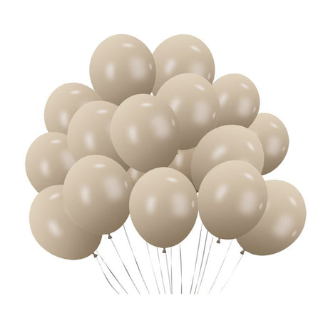 100 Pc Retro White Sand Latex, Air or Water Balloons 5" - YauSpark
