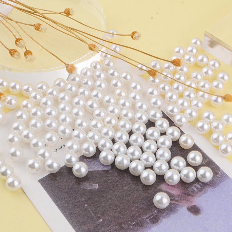 1000 Pc Faux Pearl Craft Beads 10mm White with Holes - YauSpark