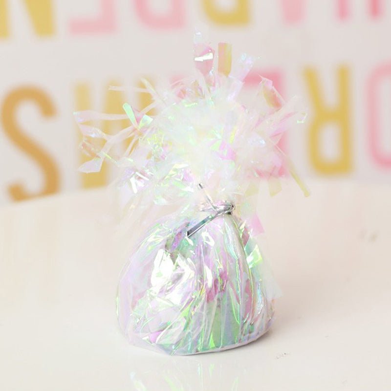 12 Pack Metallic Colorful Foil Tassel Top Party Balloon Weights, 6.3oz 5" - YauSpark