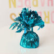 12 Pack Metallic Light Blue Foil Tassel Top Party Balloon Weights, 6.3oz 5" - YauSpark