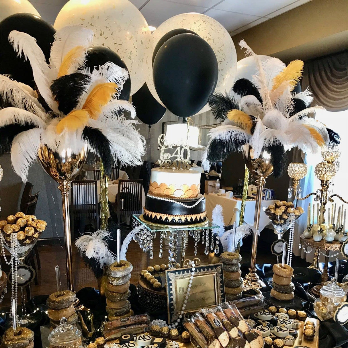 12 Pc Natural Plume Real Ostrich Feathers, DIY Centerpiece Fillers 24" - 26" Coffee - YauSpark
