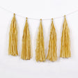 12 Pc Pre - Tied Paper Fringe Tassels Khaki - YauSpark