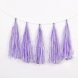 12 Pc Pre - Tied Paper Fringe Tassels Light Purple - YauSpark