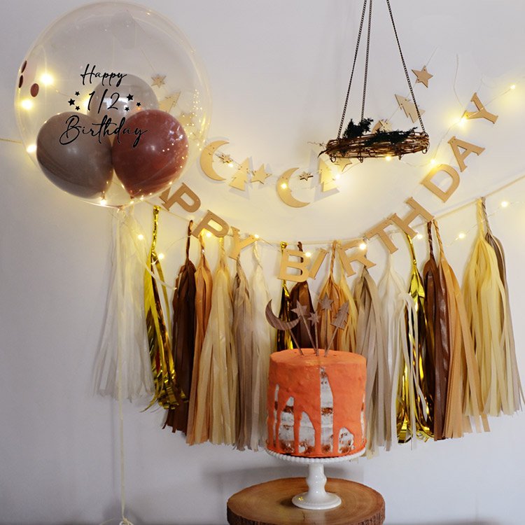 12 Pc Pre - Tied Paper Fringe Tassels Rose Gold - YauSpark