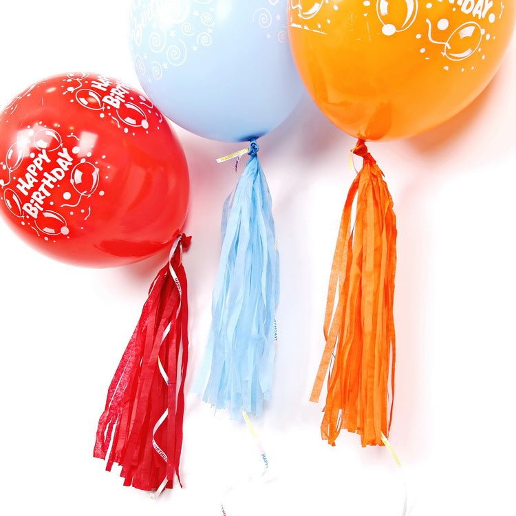 12 Pc Pre - Tied Paper Fringe Tassels Rose Gold - YauSpark