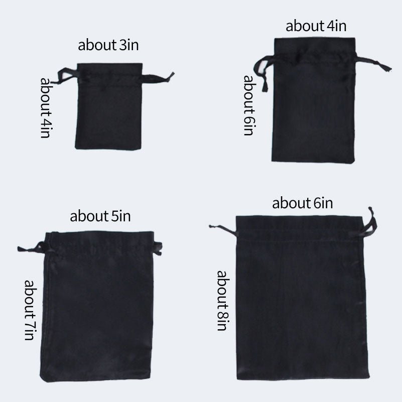 12 Pc Satin Drawstring Wedding Party Favor Bags Champagne Gold - YauSpark