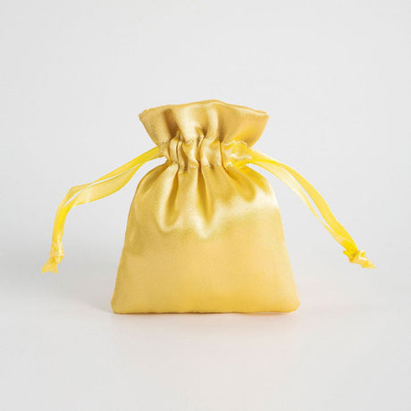 12 Pc Satin Drawstring Wedding Party Favor Bags Gold - YauSpark