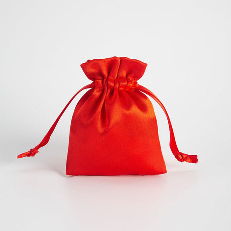 12 Pc Satin Drawstring Wedding Party Favor Bags Red - YauSpark