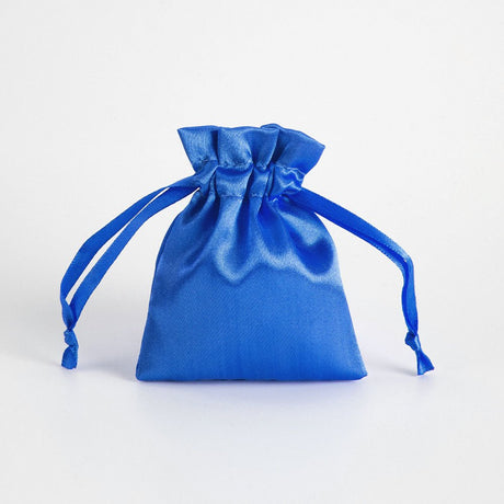 12 Pc Satin Drawstring Wedding Party Favor Bags Royal Blue - YauSpark