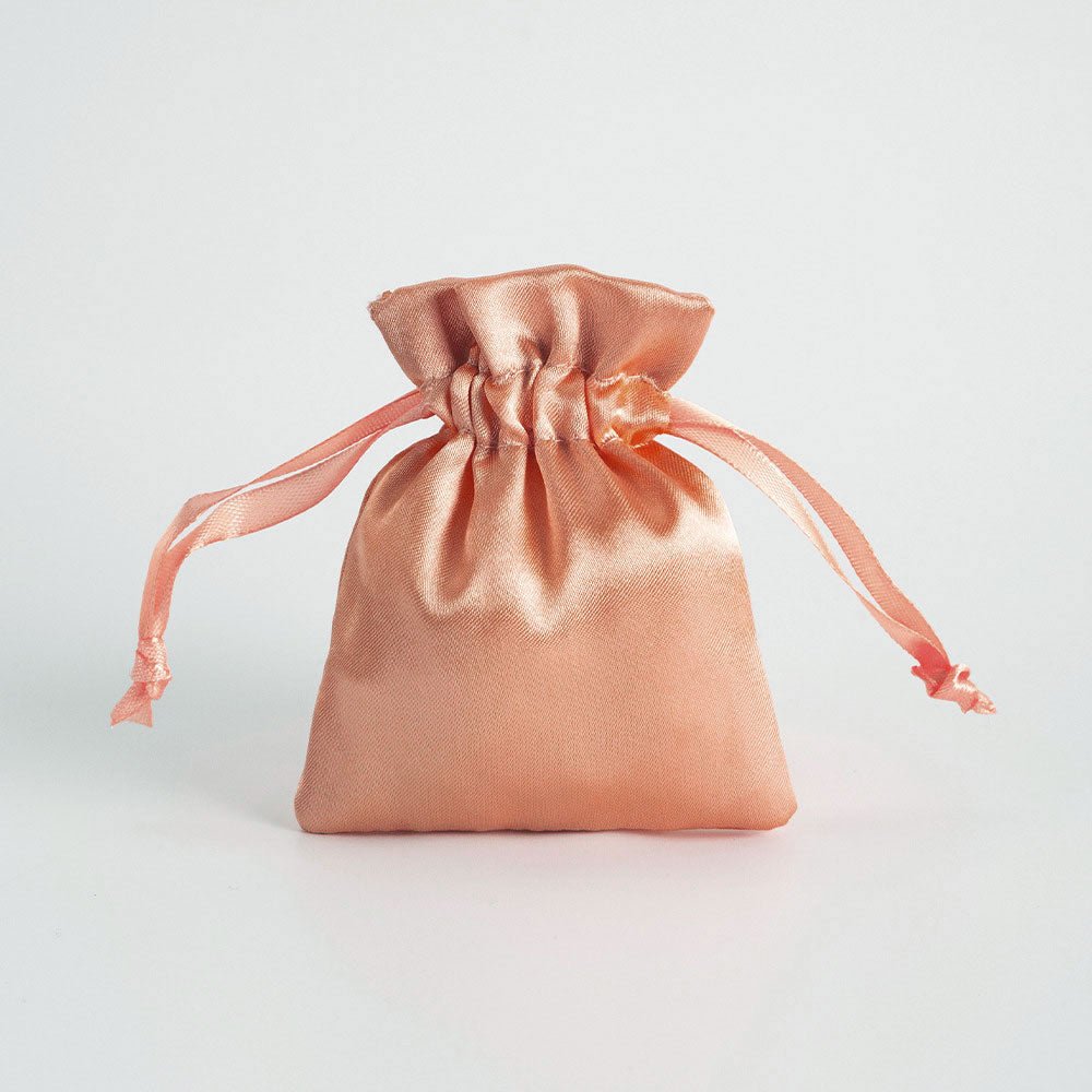 12 Pc Satin Drawstring Wedding Party Favor Bags Snow Bud Color - YauSpark