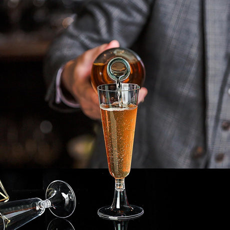 12 Pcs Plastic Champagne Glasses 5oz Clear - YauSpark