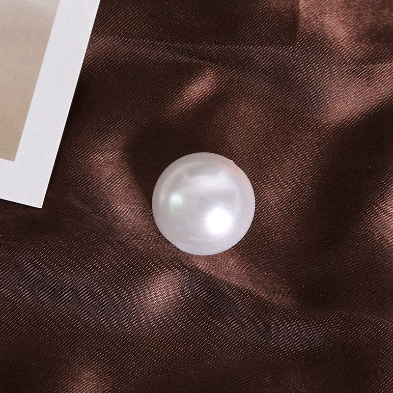 120 Pc Faux Pearl Craft Beads 20mm White with Holes - YauSpark