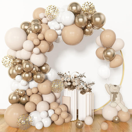 123 Pc Sandy White Skin DIY Balloon Garland Kit - YauSpark