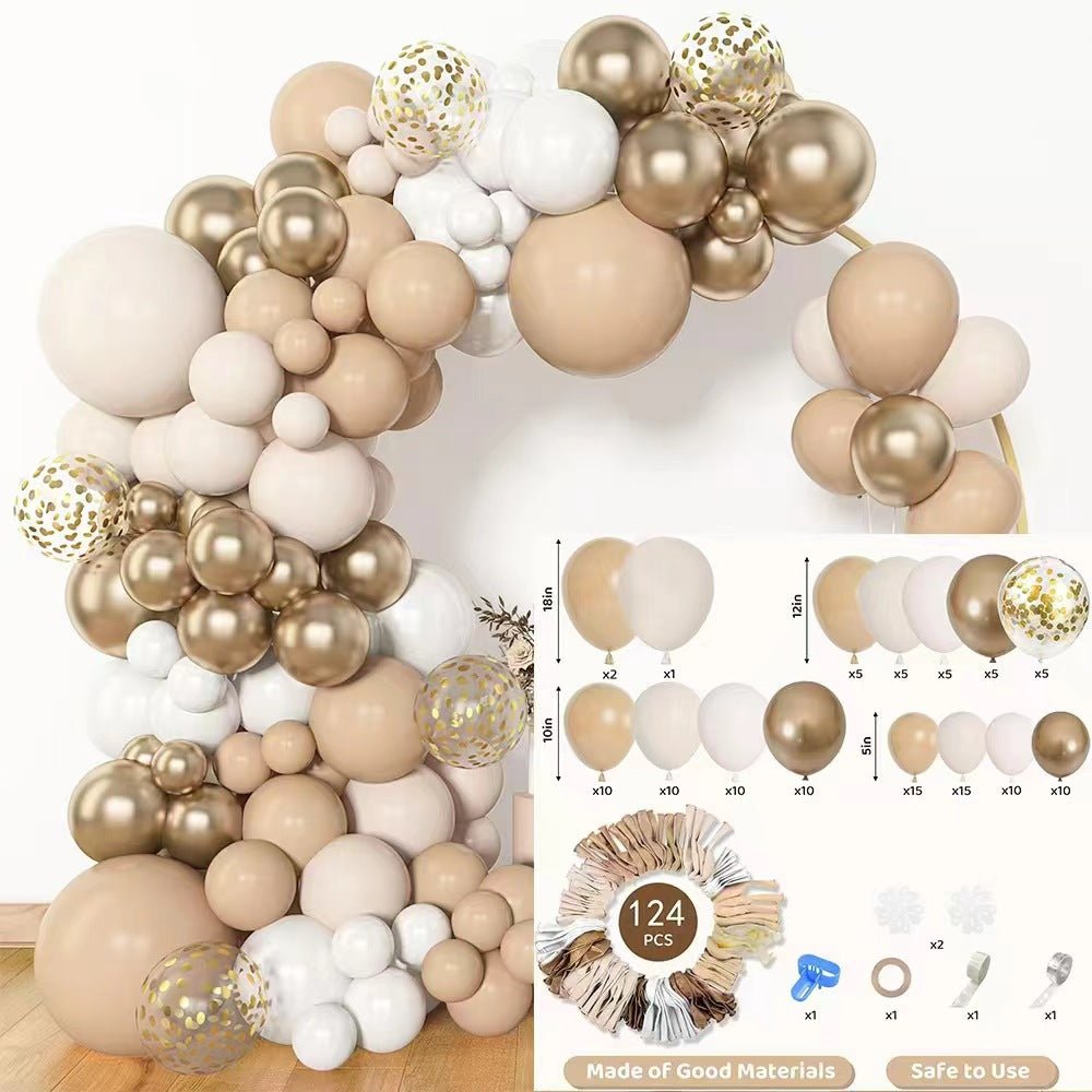 123 Pc Sandy White Skin DIY Balloon Garland Kit - YauSpark