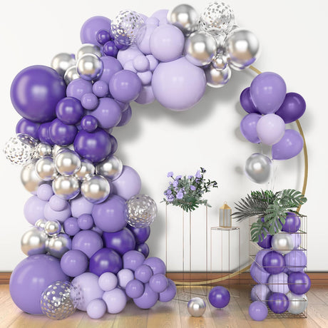 143 Pc Purple DIY Balloon Garland Kit - YauSpark