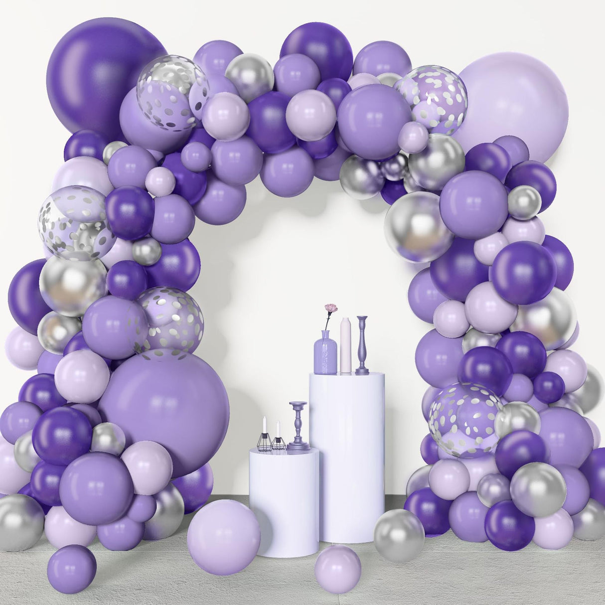 143 Pc Purple DIY Balloon Garland Kit - YauSpark