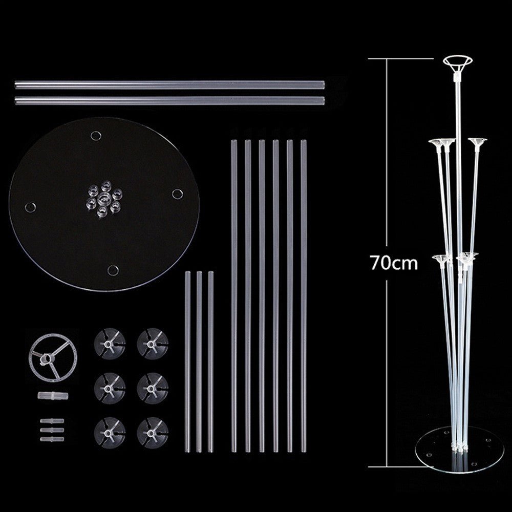 2 Pc Clear Table Top Balloon Stand Stick Kit - 27" - YauSpark