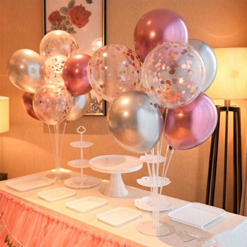 2 Pc Clear Table Top Balloon Stand Stick Kit - 27" - YauSpark