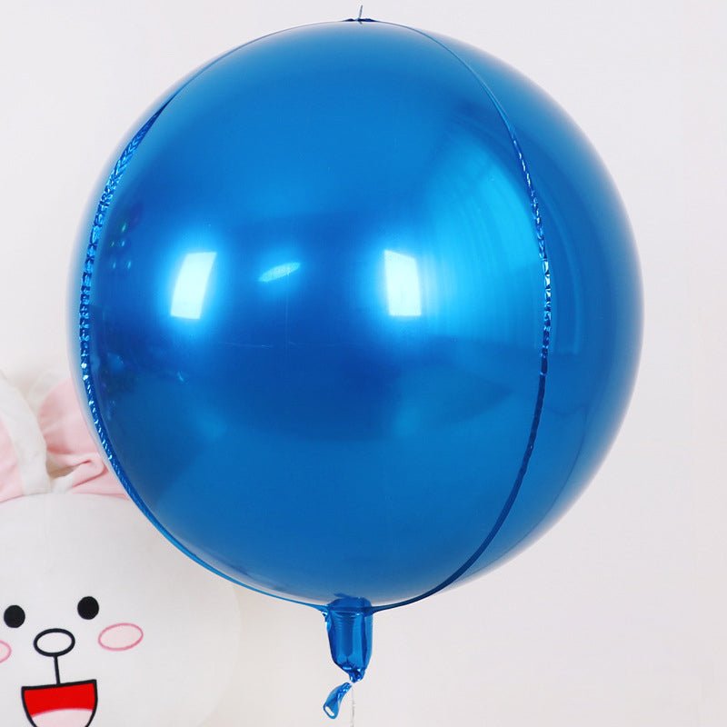 2 Pc Dark Blue 4D Sphere Mylar Foil Helium or Air Balloons 22" - YauSpark