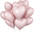 2 Pc Heart Mylar Foil Balloons 18" Baby Pink - YauSpark
